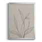 Neutral Lines II - Modern Framed Canvas Print