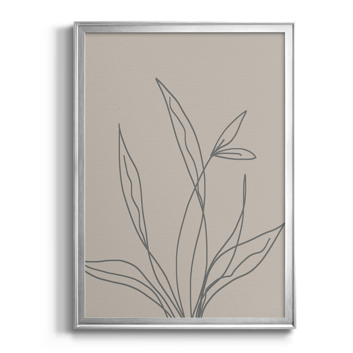 Neutral Lines II - Modern Framed Canvas Print