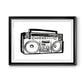 Boombox Sketch Premium Framed Print - Ready to Hang