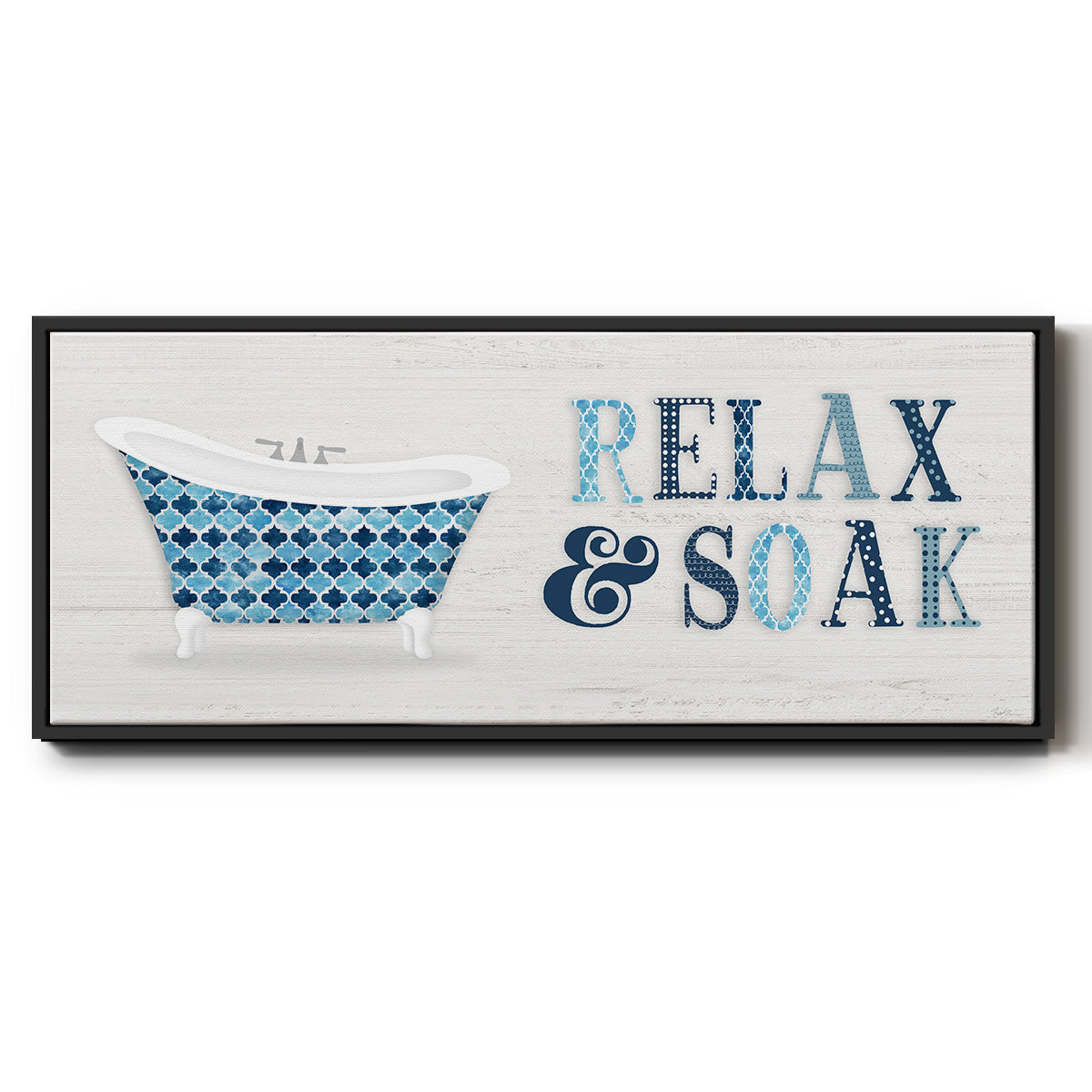 Relax and Soak - Floater Framed Canvas Print