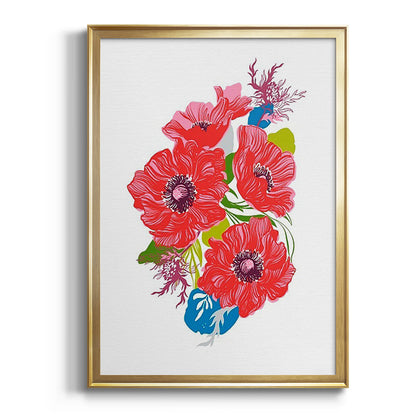 Brilliant Poppies I - Modern Framed Canvas Print