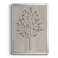 Leaves and Wood II - Modern Framed Canvas Print