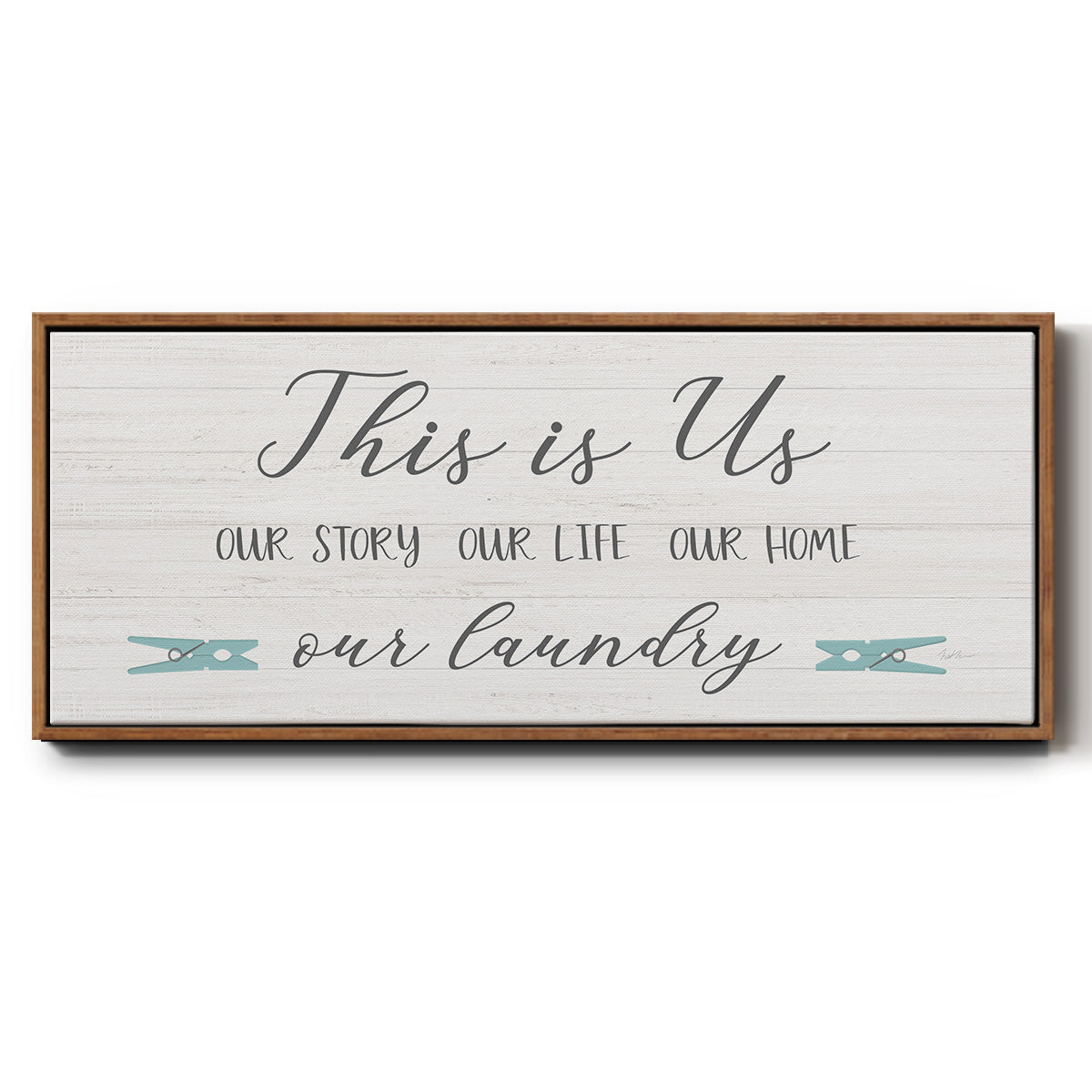 Us and Our Laundry - Floater Framed Canvas Print