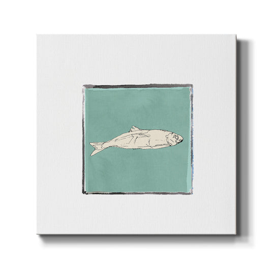 Block Print Fish II - Canvas Art Print