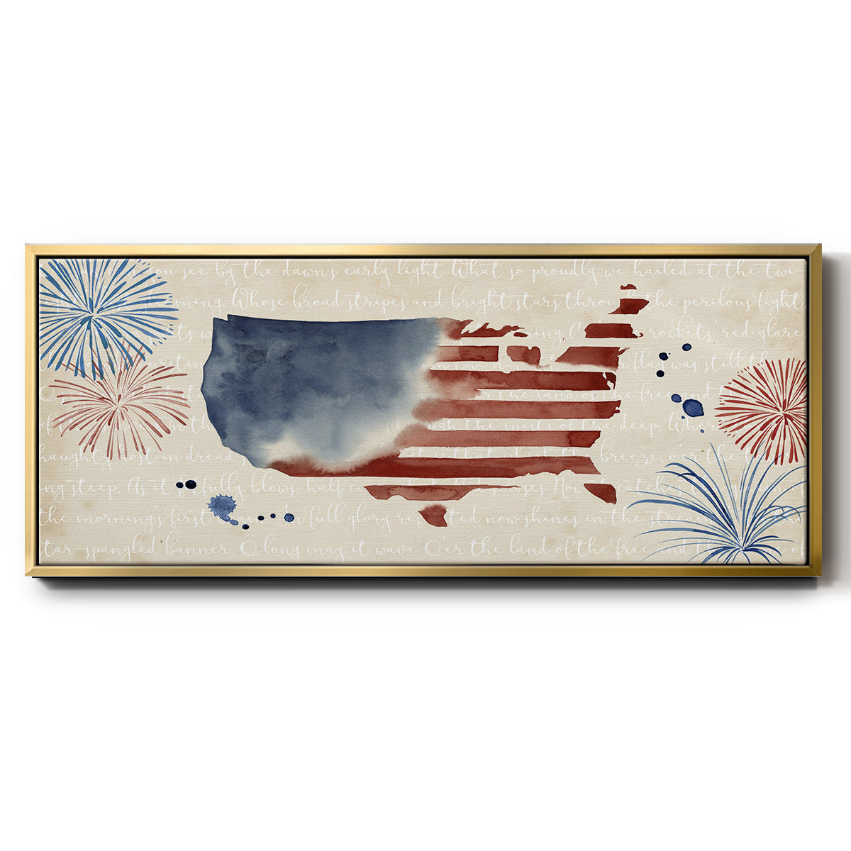 Fourth of July Collection C - Floater Framed Canvas Print