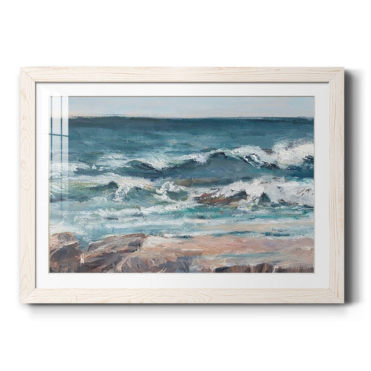 Ocean Breakers II - Barnwood Framed Art Print