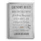 Neutral Laundry Rules - Modern Framed Canvas Print