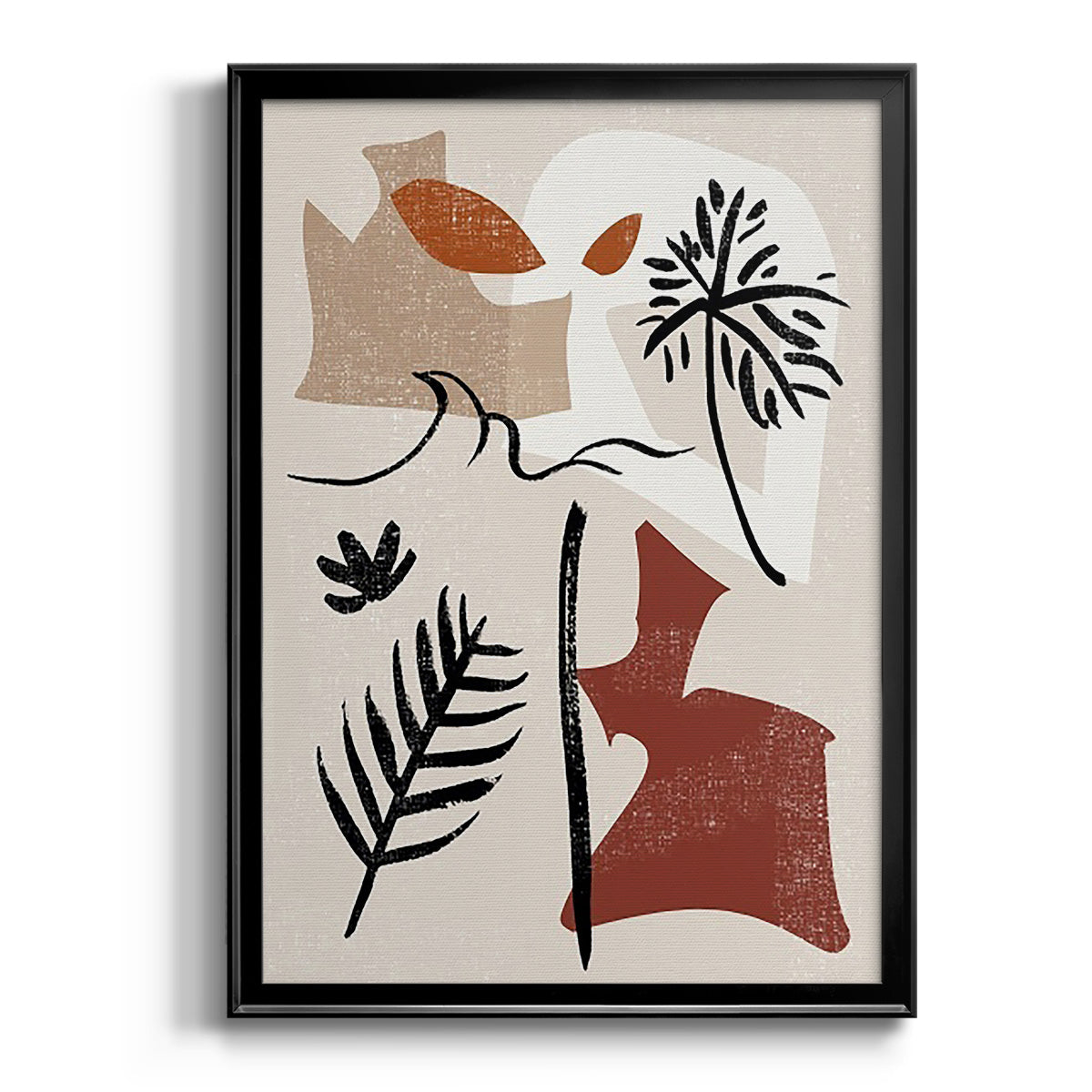 Soft Palms VI - Modern Framed Canvas Print