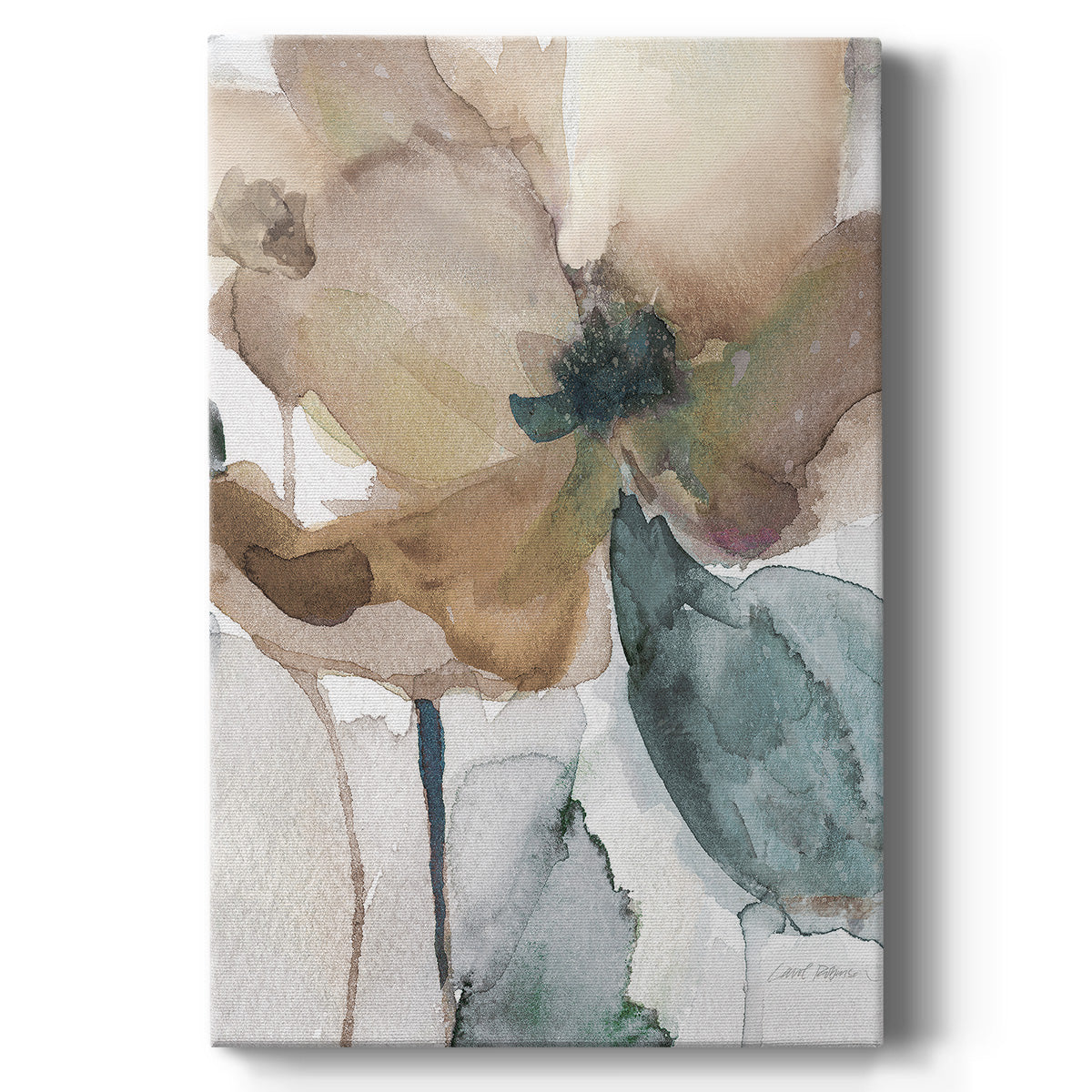 Watercolor Poppy I Premium Gallery Wrapped Canvas - Ready to Hang