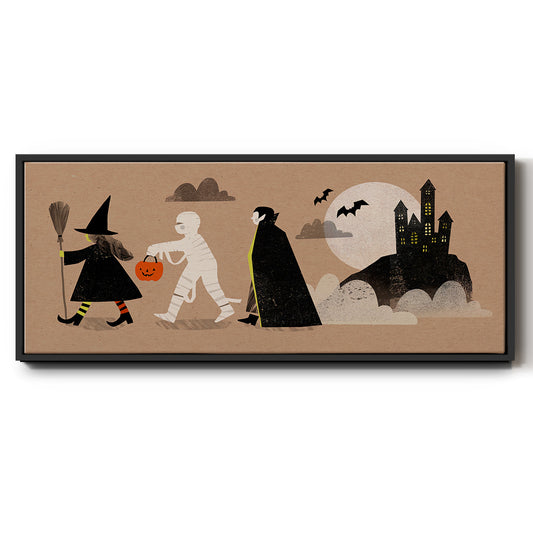 Graphic Halloween Collection D - Floater Framed Canvas Print