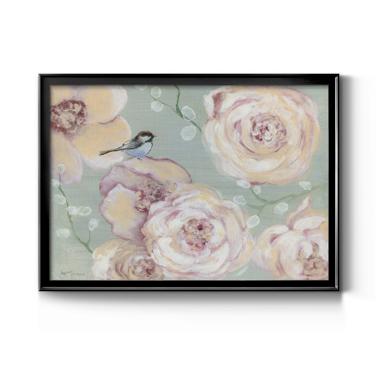 Blush Melody - Modern Framed Canvas Print