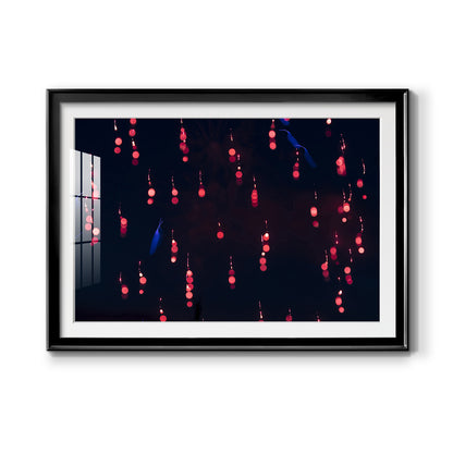 Crimson Constellation - Modern Framed Art Print