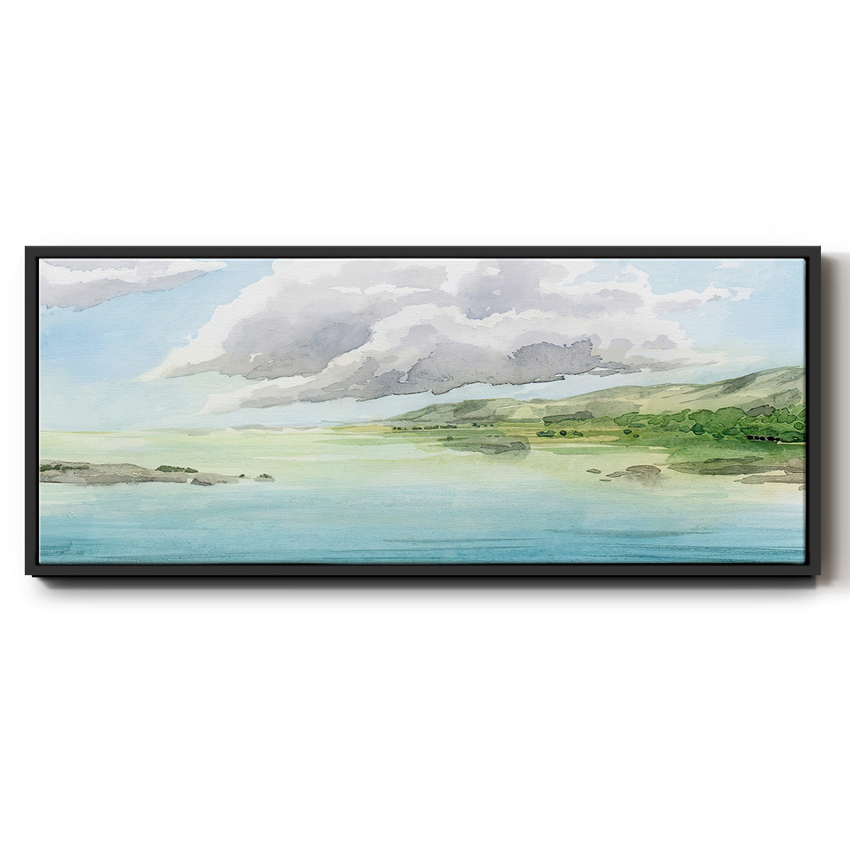 Clear Lagoon I - Floater Framed Canvas Print