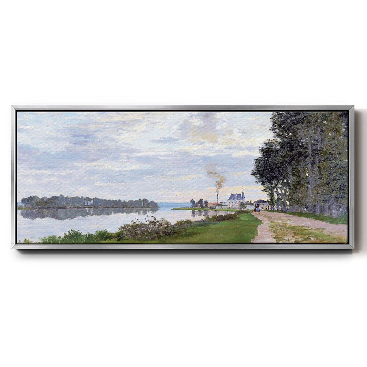 The Promenade at Argenteuil, 1872 - Floater Framed Canvas Print