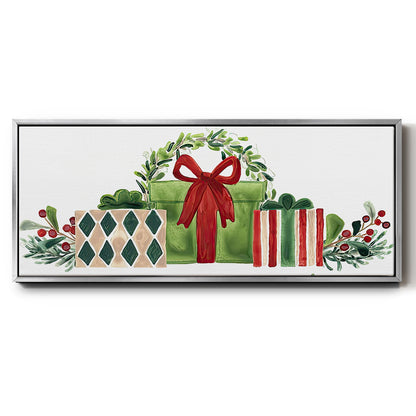 Woodland Holiday Collection D - Floater Framed Canvas Print