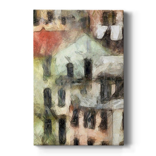 Stacked Houses II Premium Gallery Wrapped Canvas - Ready to Hang