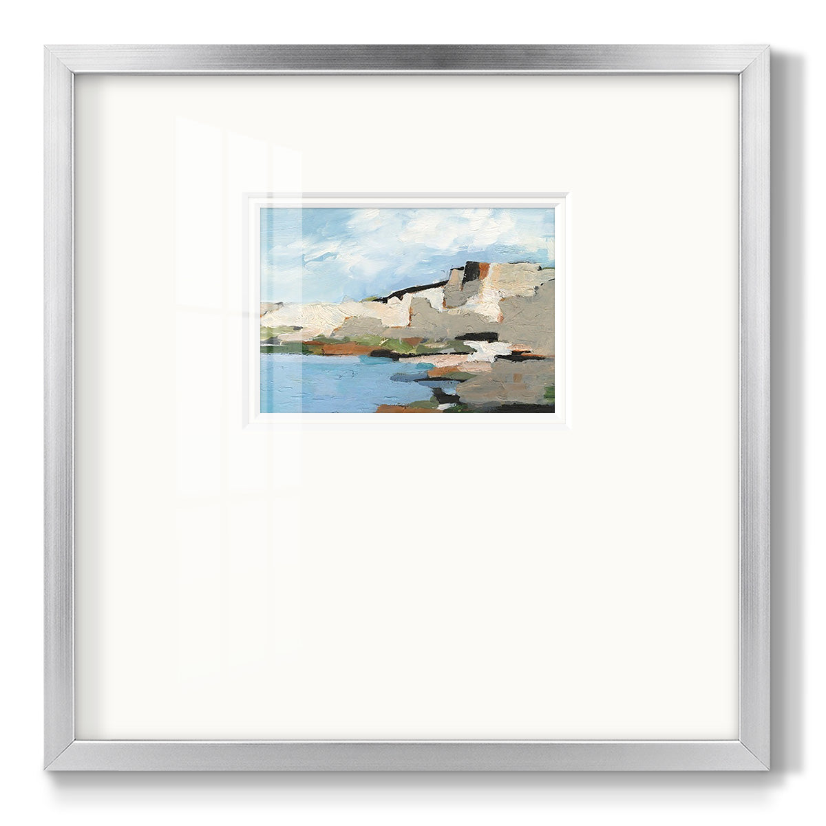 White Rock Cliffs II Premium Framed Print Double Matboard