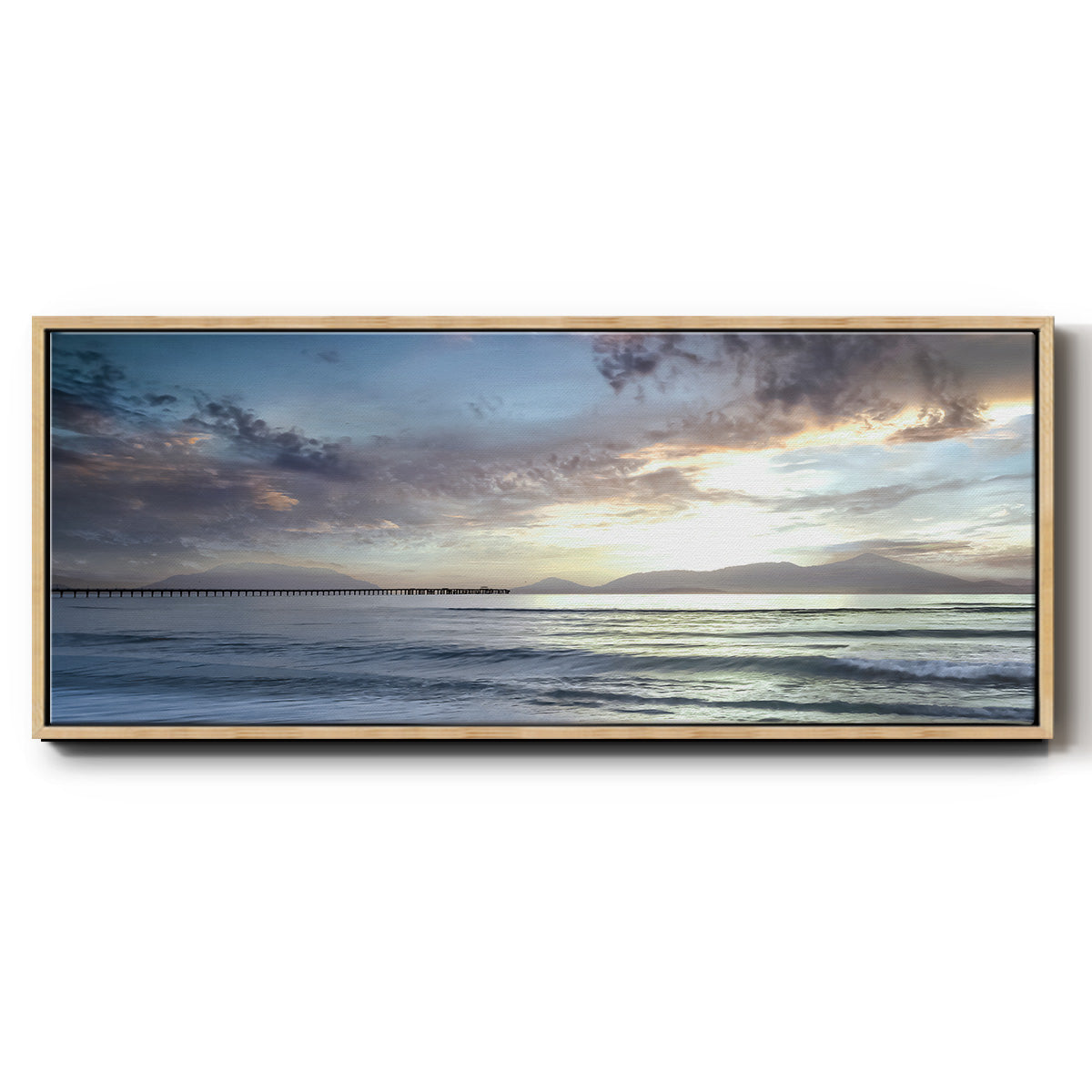 Island Calm - Floater Framed Canvas Print