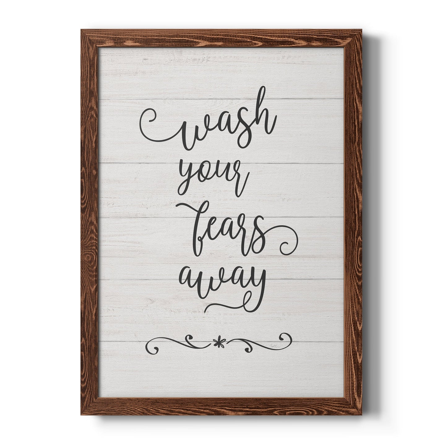 Wash Fears - Barnwood Framed Canvas Print