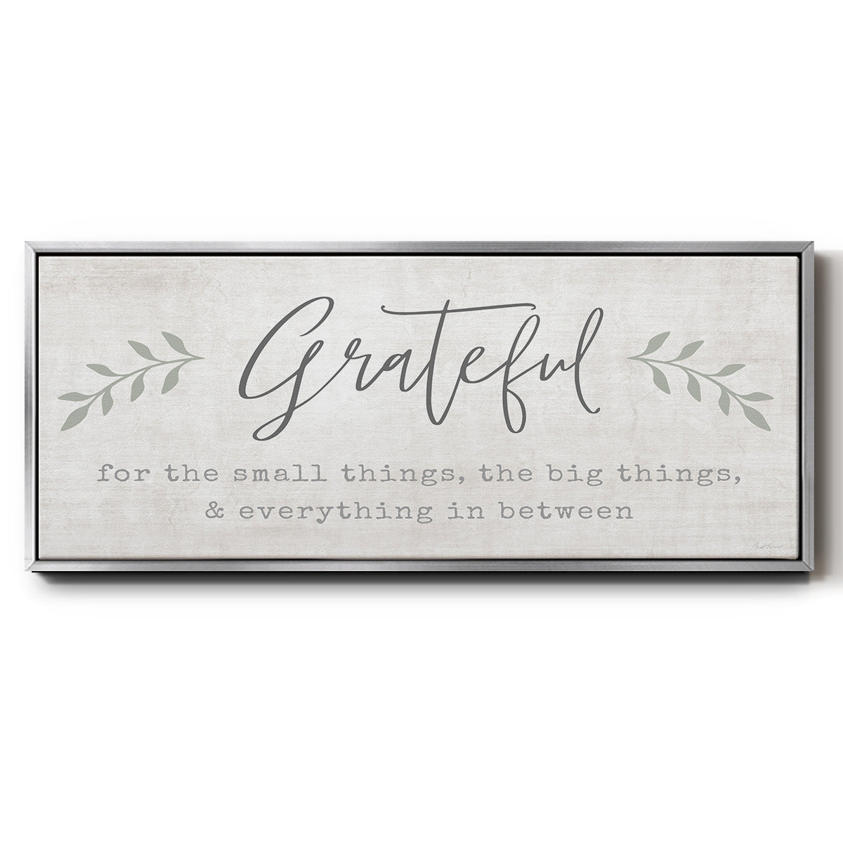 Grateful for Everything - Floater Framed Canvas Print