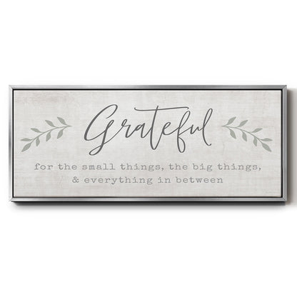 Grateful for Everything - Floater Framed Canvas Print