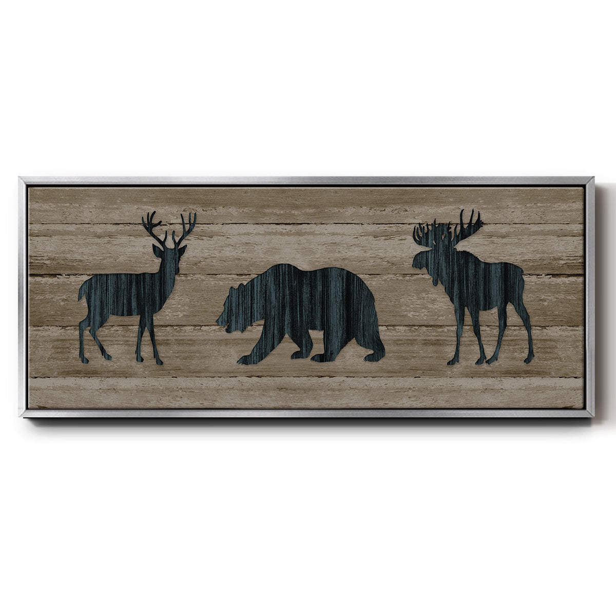 Woodland Trio - Floater Framed Canvas Print