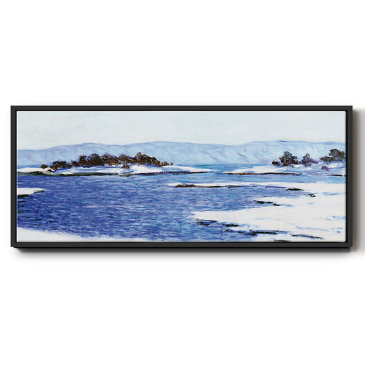 The Banks of the Fjord at Christiania, 1895 - Floater Framed Canvas Print