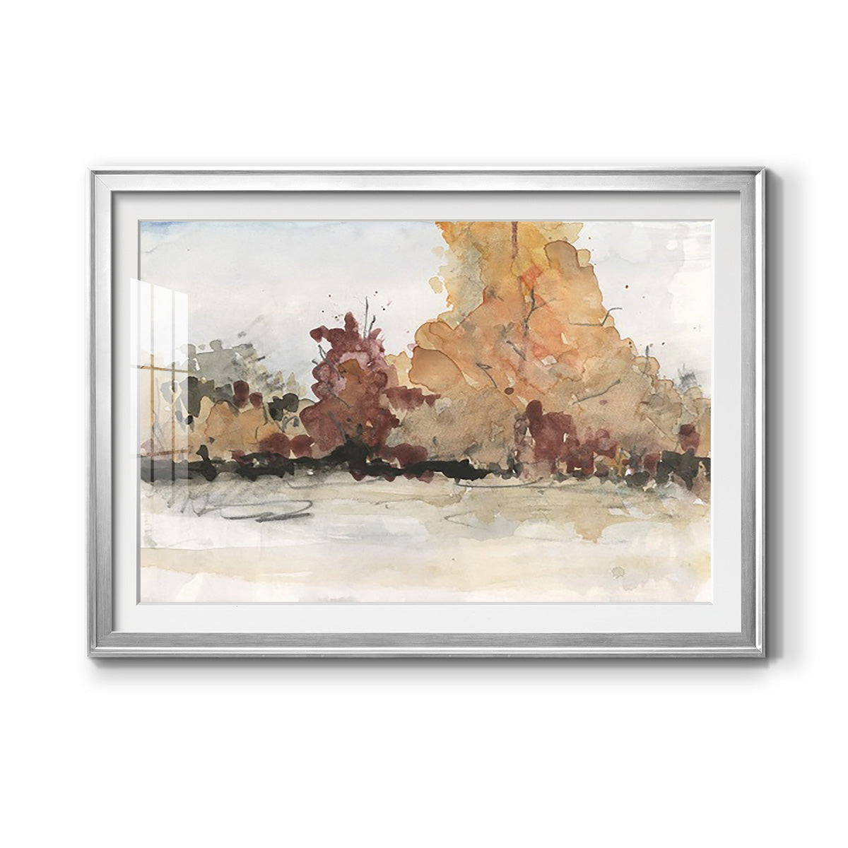 The Autumn View II - Modern Framed Art Print
