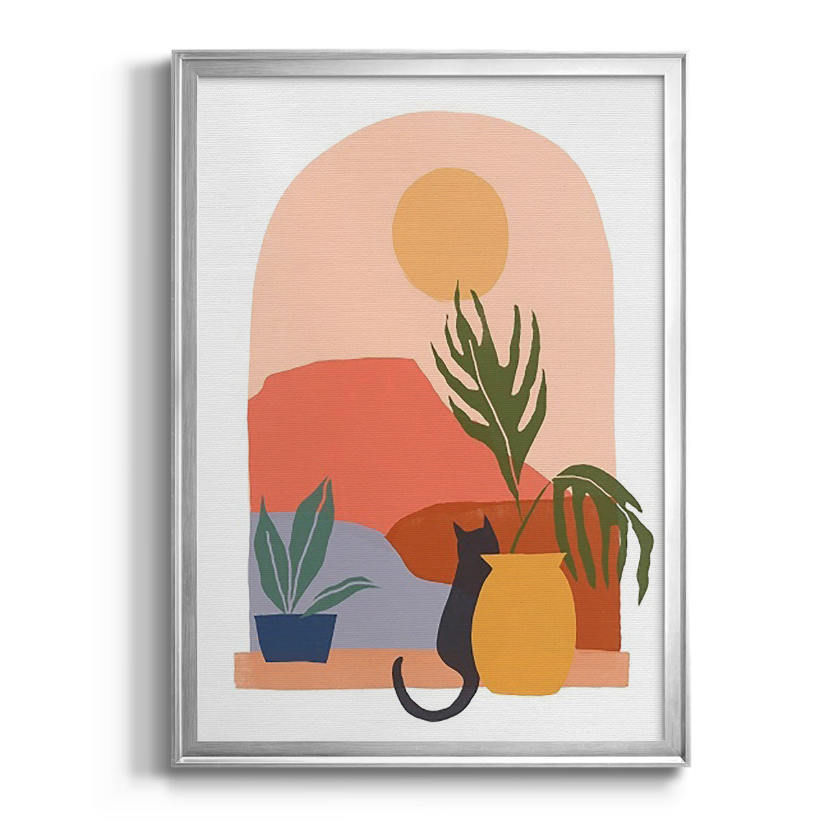 Paper Scene I - Modern Framed Canvas Print
