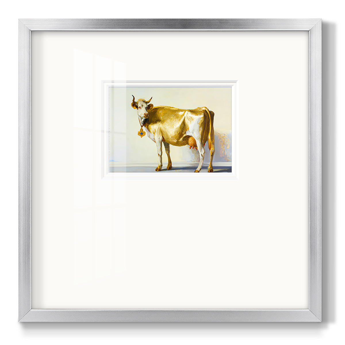 Gold Cow - Double Matboard Framed Print