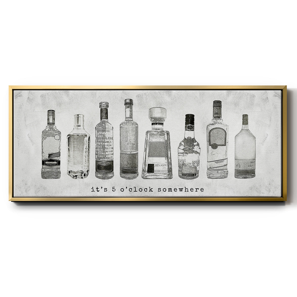 5 O'Clock Somewhere - Floater Framed Canvas Print
