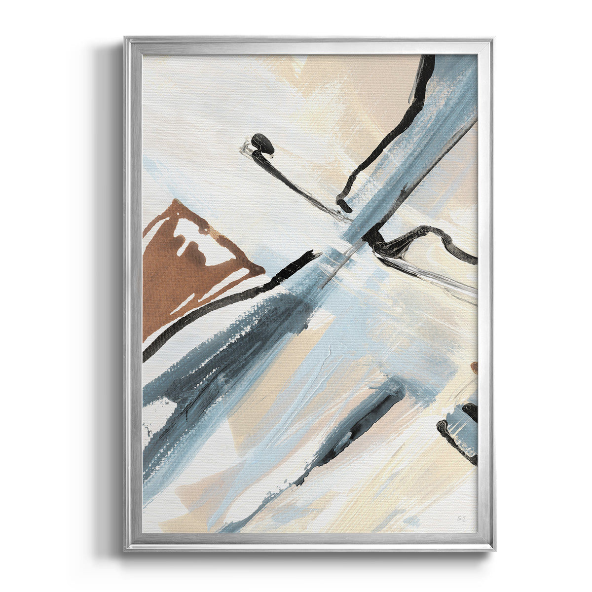 Dancing Wind Revisit I - Modern Framed Canvas Print