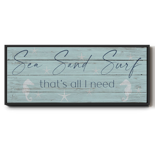 Sea, Sand, Surf - Floater Framed Canvas Print
