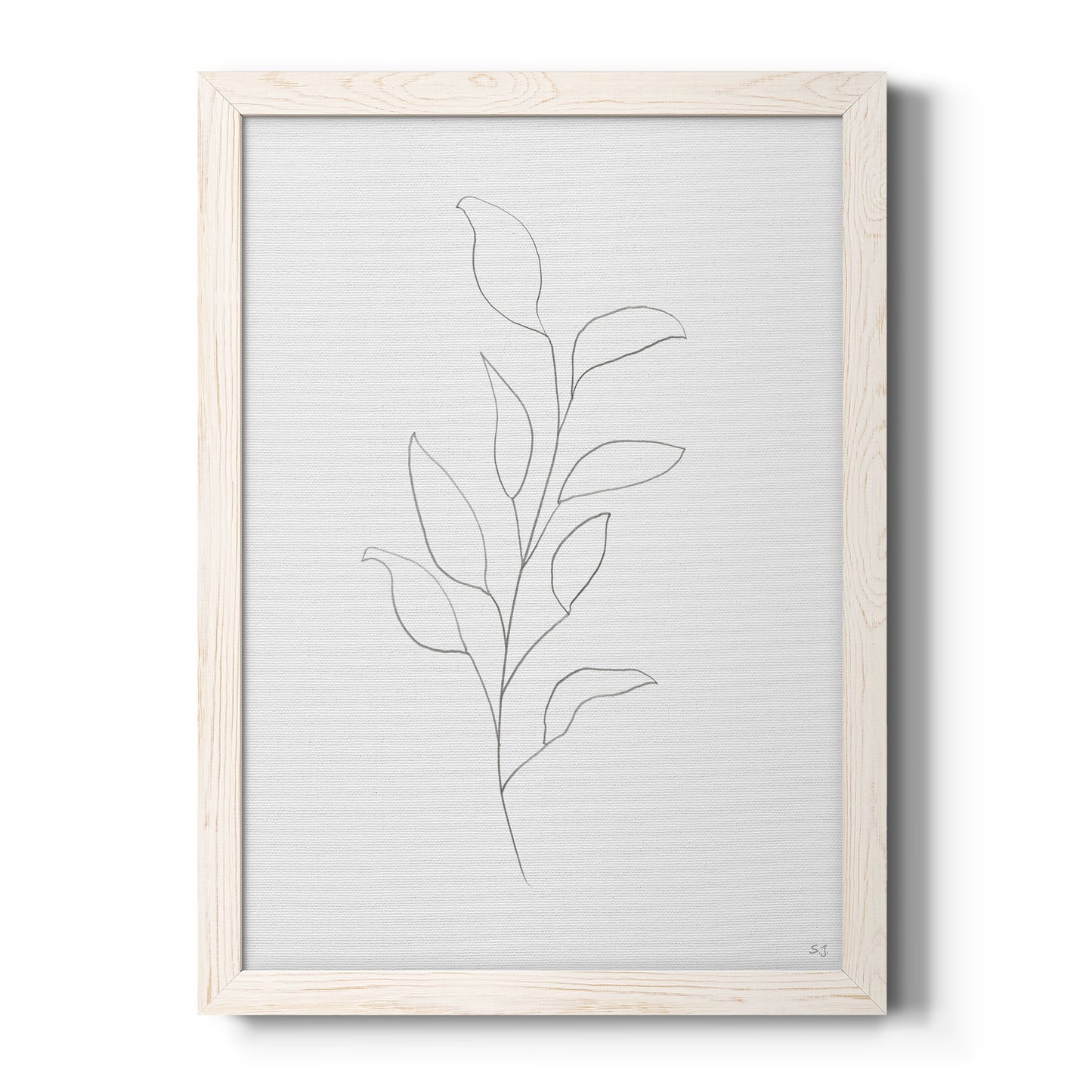 Botanical Gesture VI - Premium Canvas Framed in Barnwood - Ready to Hang