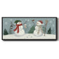 Jolly Snowman Collection D - Floater Framed Canvas Print