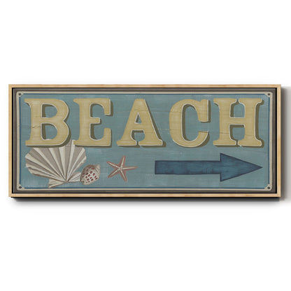 Shoreline Signs III - Floater Framed Canvas Print