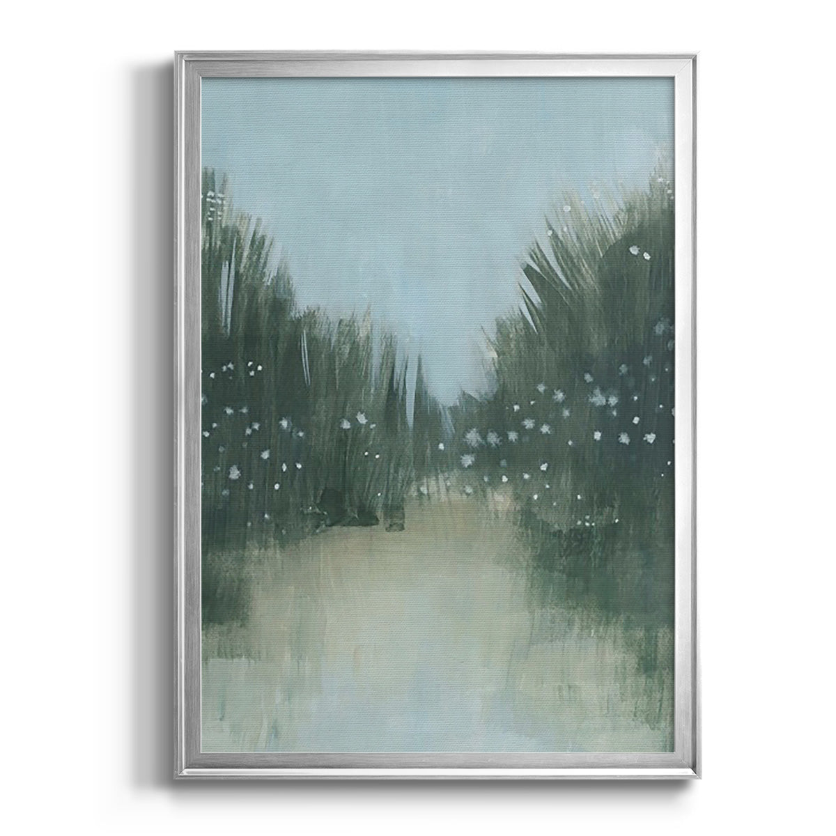 Marsh Morning Fog I - Modern Framed Canvas Print