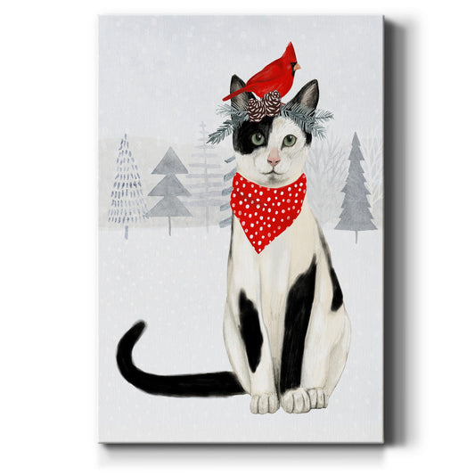 Christmas Cats & Dogs VI Premium Gallery Wrapped Canvas - Ready to Hang