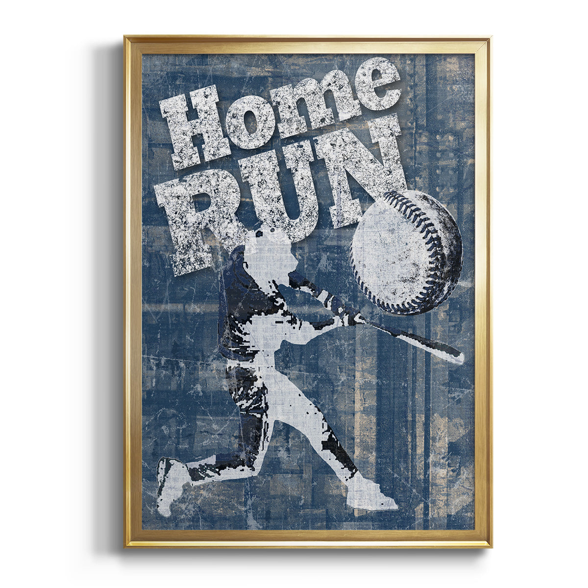 Home Run Hitter - Modern Framed Canvas Print