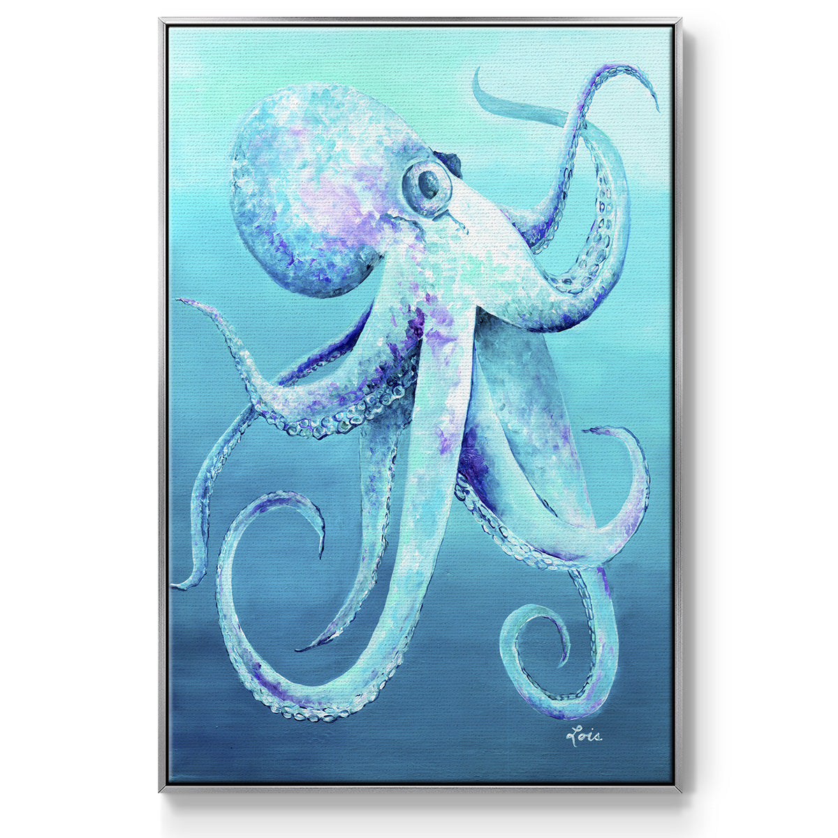 Octopus Framed Premium Gallery Wrapped Canvas - Ready to Hang