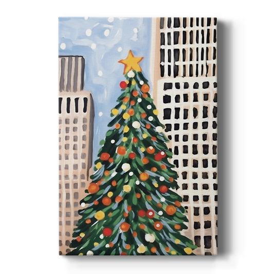 Chalk Lanterns of Wreath - Canvas Art Print