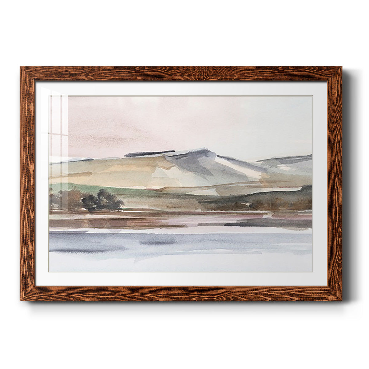 Autumn Mountain Valley I - Barnwood Framed Art Print