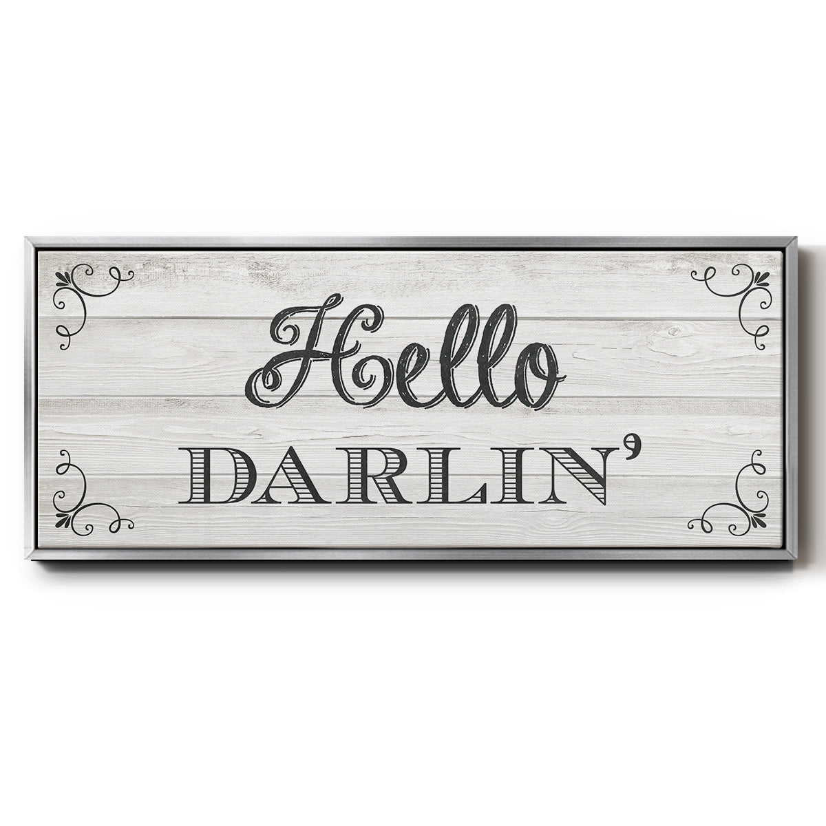 Hello Darlin' - Floater Framed Canvas Print