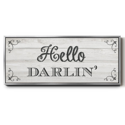 Hello Darlin' - Floater Framed Canvas Print