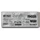 Laundry Rules - Floater Framed Canvas Print