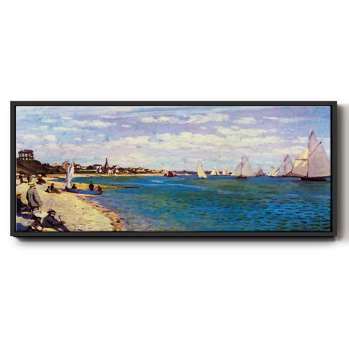 Regatta at Sainte Adresse - Floater Framed Canvas Print
