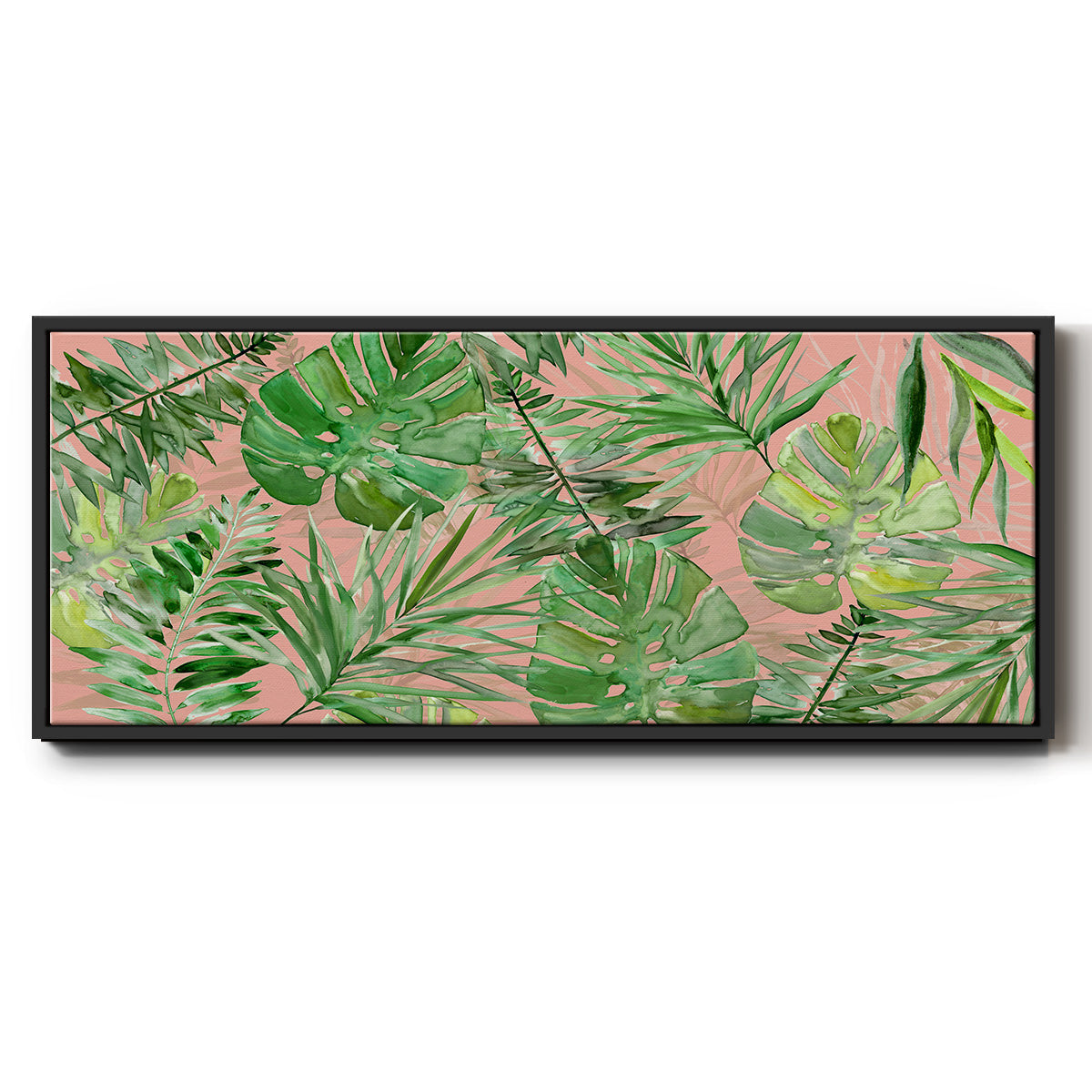 Tropical Sketchbook Coral - Floater Framed Canvas Print