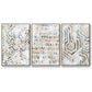 Sand Glyphs I - Framed Premium Gallery Wrapped Canvas L Frame 3 Piece Set - Ready to Hang