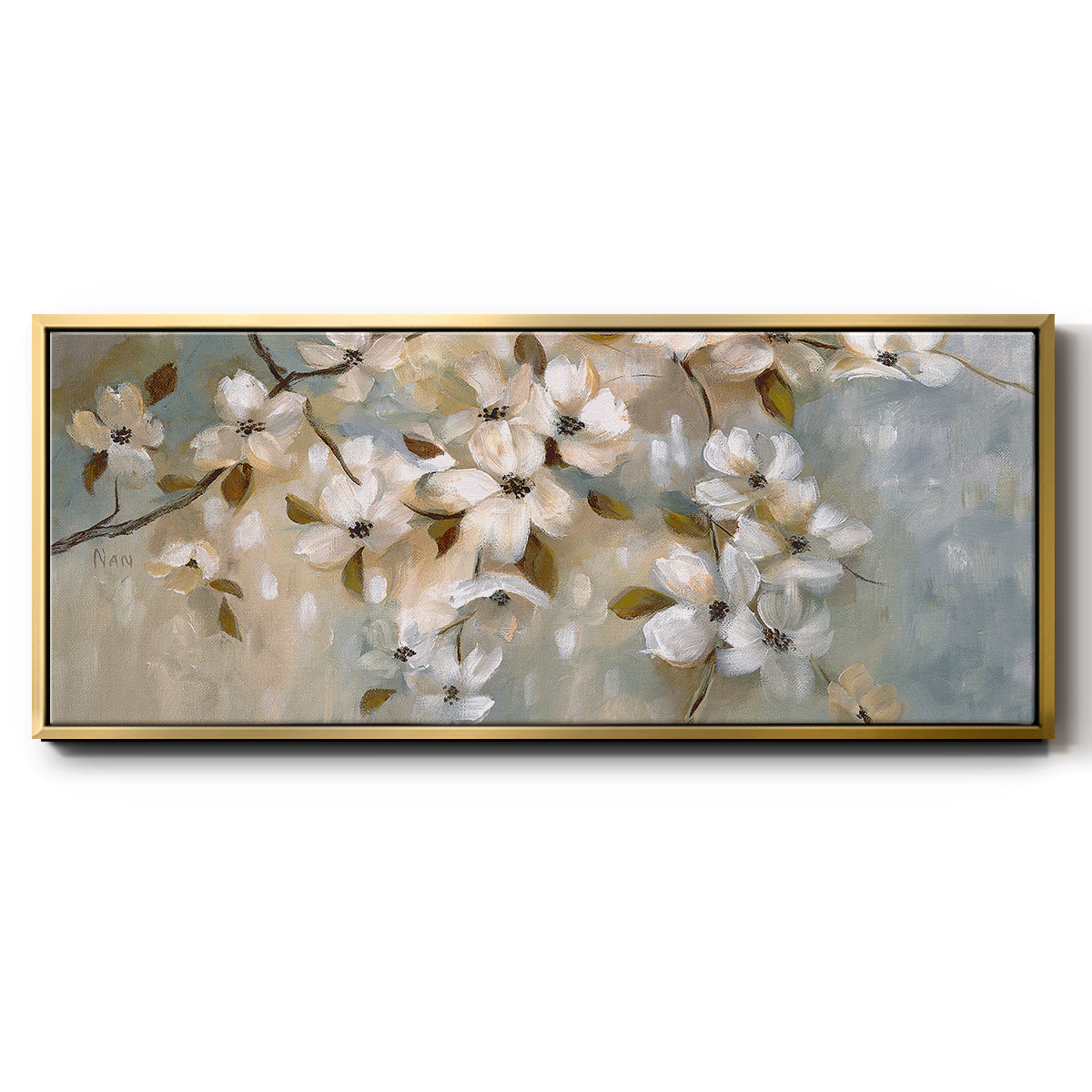 Blossoms of May - Floater Framed Canvas Print