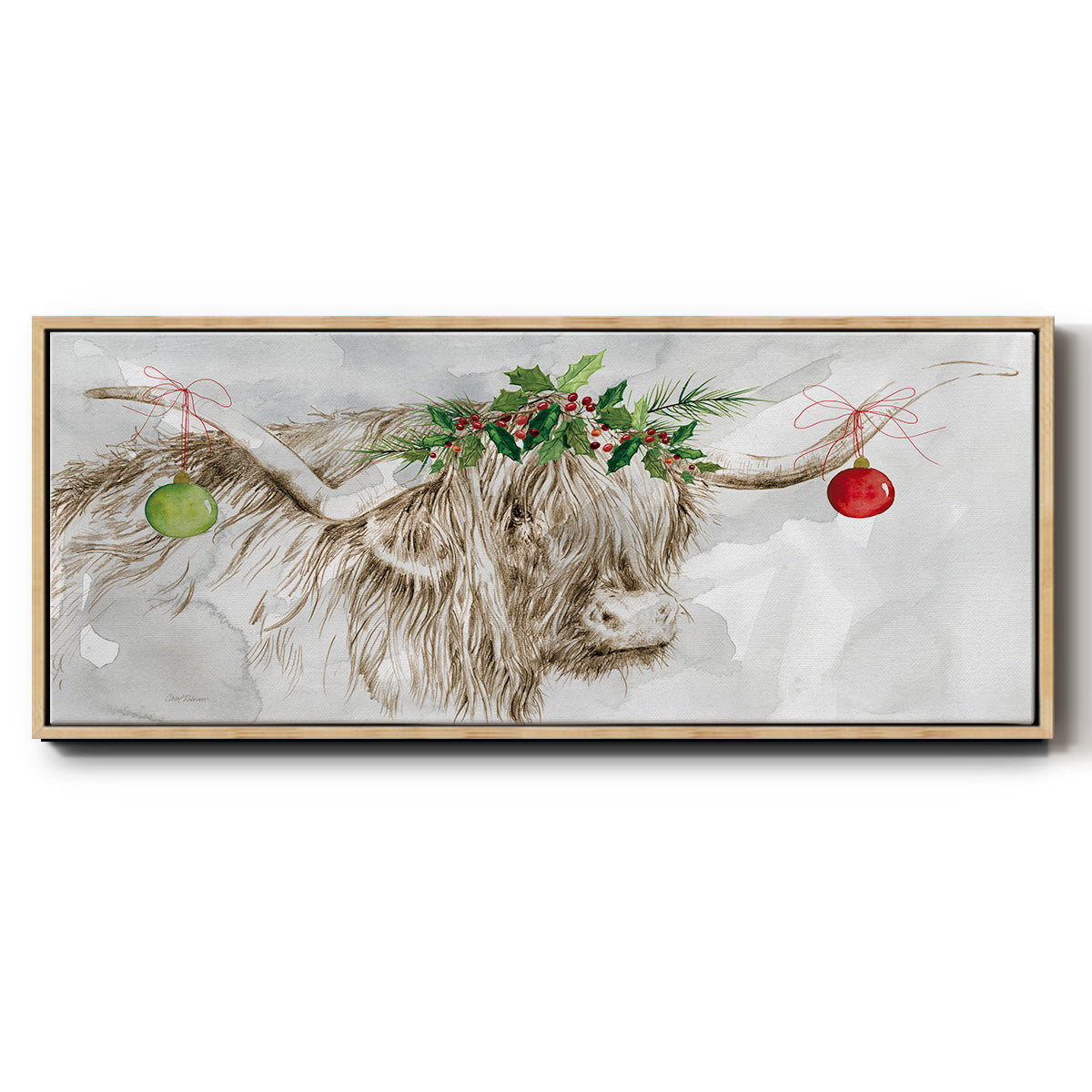 Highland Holidays - Floater Framed Canvas Print